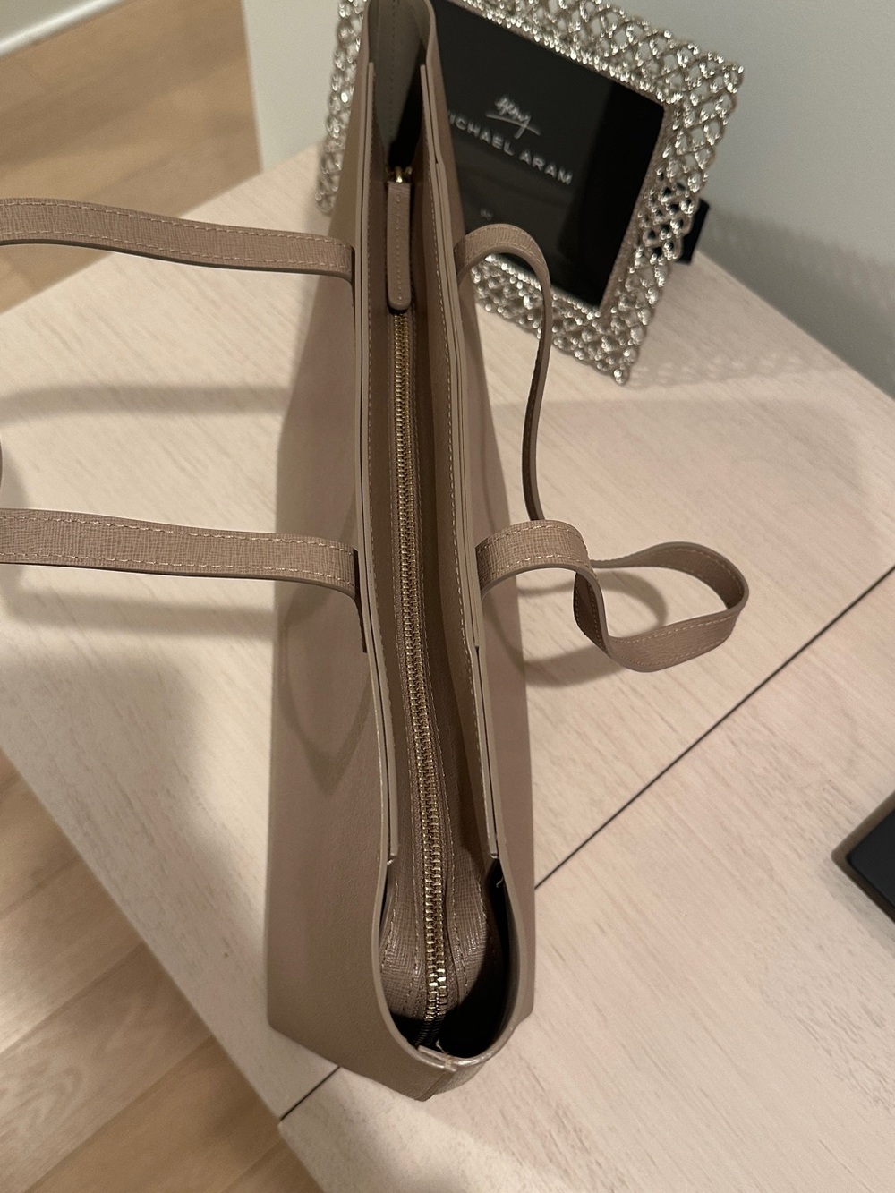 Mansur Gavriel Small Zip Tote Beige - Picture 4 of 7